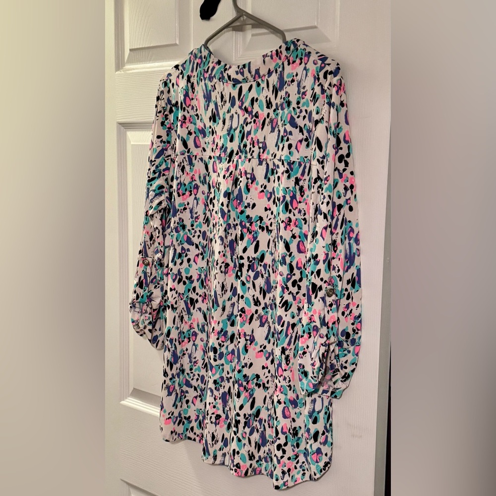 Colorful Printed V-Neck Top - Picture 5 of 5
